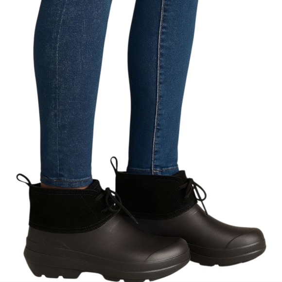 UGG Shoes - UGG TASMAN X LACE BLACK WATERPROOF RUBBER WOOL RAIN BOOTS SIZE 8 WOMEN